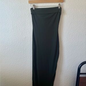 PrettyGarden Strapless Ribbed Maxi Dress – Size XS